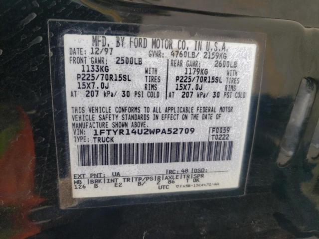 Photo 10 from auction – 1998 FORD RANGER SUP with VIN 1FTYR14U2WPA52709