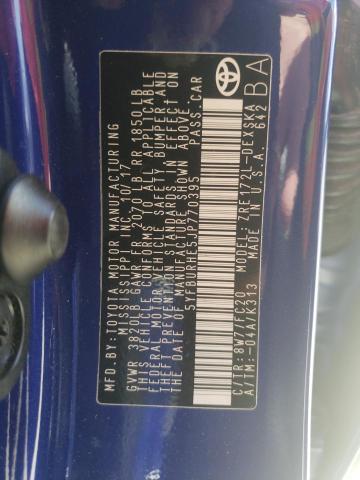 Photo 10 from auction – 2018 TOYOTA COROLLA L with VIN 5YFBURHE5JP770395