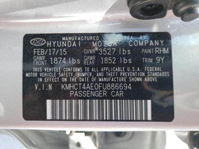 Photo 10 from auction – 2015 HYUNDAI ACCENT GLS with VIN KMHCT4AE0FU886694