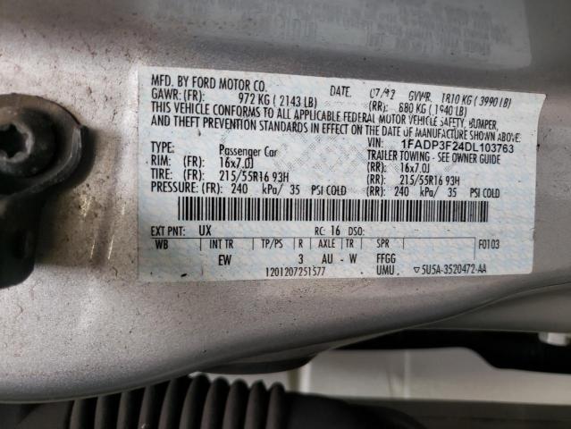 Photo 10 from auction – 2013 FORD FOCUS SE with VIN 1FADP3F24DL103763