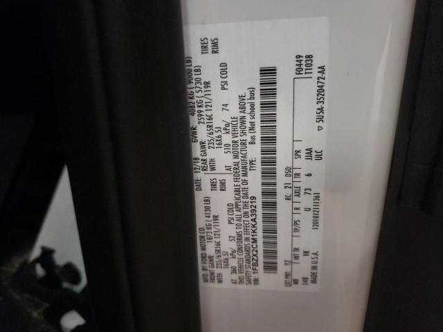 Photo 10 from auction – 2019 FORD TRANSIT T- with VIN 1FBZX2CM1KKA39219