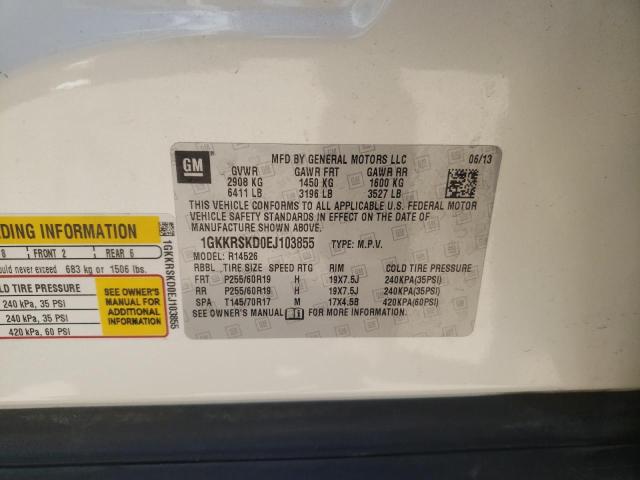Photo 10 from auction – 2014 GMC ACADIA SLT with VIN 1GKKRSKD0EJ103855