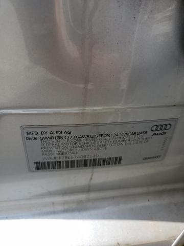 Photo 10 from auction – 2007 AUDI A4 2.0T QU with VIN WAUDF78E57A082530