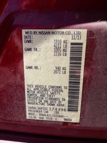 Photo 10 from auction – 2014 NISSAN ALTIMA 2.5 with VIN 1N4AL3AP2EC174396