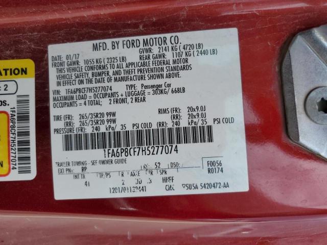 Photo 10 from auction – 2017 FORD MUSTANG GT with VIN 1FA6P8CF7H5277074