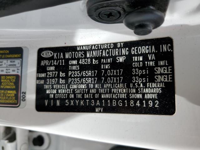 Photo 10 from auction – 2011 KIA SORENTO BA with VIN 5XYKT3A11BG184192