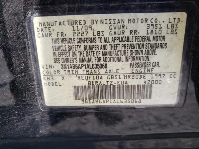 Photo 10 from auction – 2010 NISSAN SENTRA 2.0 with VIN 3N1AB6AP1AL635068
