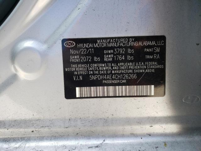 Photo 10 from auction – 2012 HYUNDAI ELANTRA GL with VIN 5NPDH4AE4CH126266