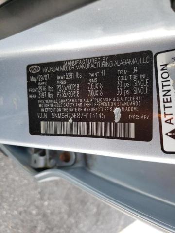 Photo 10 from auction – 2007 HYUNDAI SANTA FE S with VIN 5NMSH73E87H114145