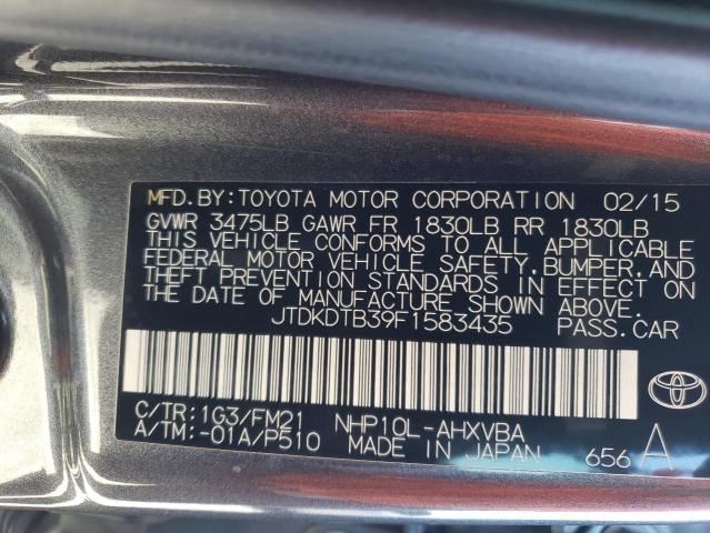 Photo 10 from auction – 2015 TOYOTA PRIUS C with VIN JTDKDTB39F1583435