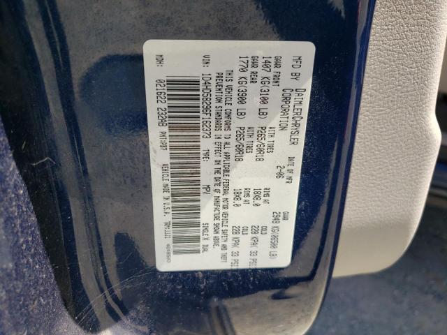 Photo 10 from auction – 2006 DODGE DURANGO LI with VIN 1D4HD58296F162373