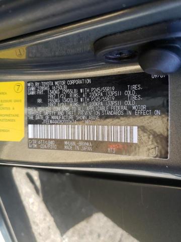 Photo 10 from auction – 2008 TOYOTA HIGHLANDER with VIN JTEEW44A082000624
