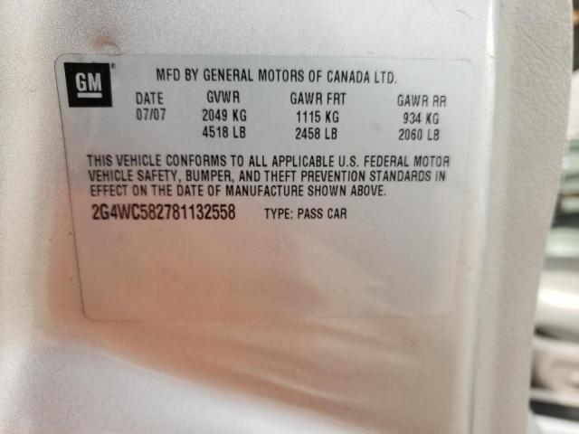 Photo 10 from auction – 2008 BUICK LACROSSE C with VIN 2G4WC582781132558