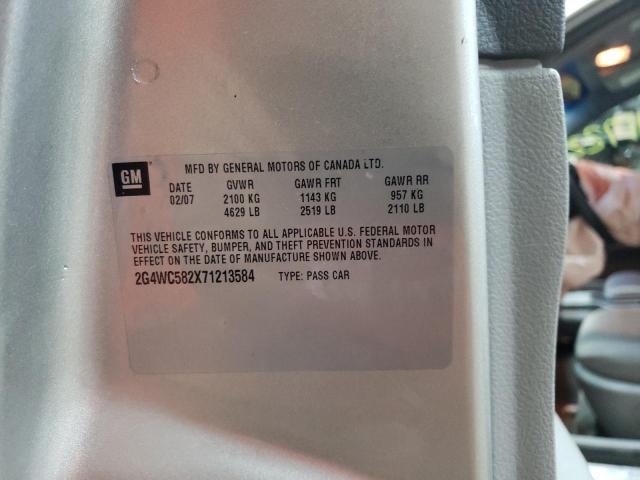 Photo 10 from auction – 2007 BUICK LACROSSE C with VIN 2G4WC582X71213584