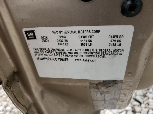 Photo 10 from auction – 2005 BUICK LESABRE CU with VIN 1G4HP52K35U126679