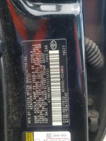 Photo 10 from auction – 2007 TOYOTA CAMRY CE with VIN 4T1BE46K77U110701