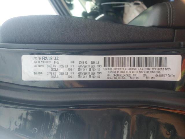 Photo 10 from auction – 2018 DODGE DURANGO SX with VIN 1C4RDHAG1JC474013