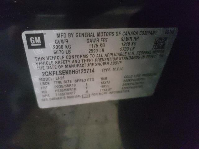 Photo 10 from auction – 2017 GMC TERRAIN SL with VIN 2GKFLSEK6H6125714