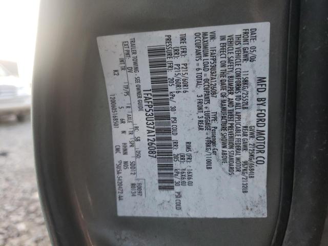 Photo 10 from auction – 2007 FORD TAURUS SE with VIN 1FAFP53U37A126087