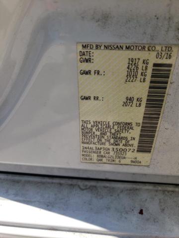Photo 10 from auction – 2016 NISSAN ALTIMA 2.5 with VIN 1N4AL3AP3GN350072