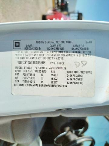 Photo 10 from auction – 2001 GMC SONOMA with VIN 1GTCS145418103668