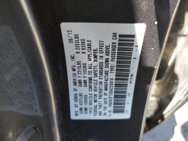 Photo 10 from auction – 2013 HONDA ACCORD EX with VIN 1HGCR2F70DA226818
