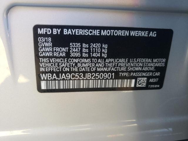Photo 10 from auction – 2018 BMW 530E with VIN WBAJA9C53JB250901