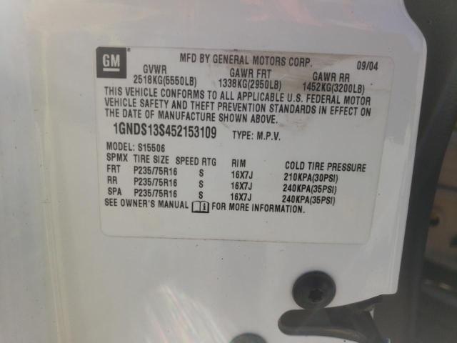 Photo 10 from auction – 2005 CHEVROLET TRAILBLAZE with VIN 1GNDS13S452153109
