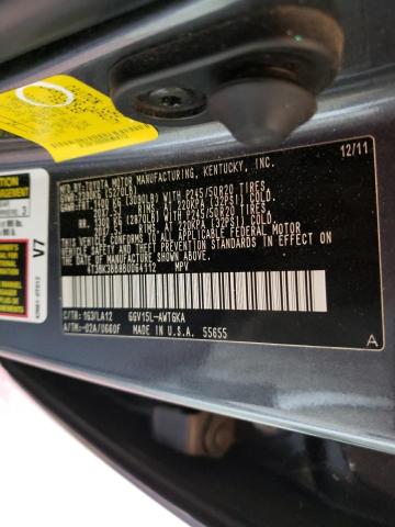 Photo 10 from auction – 2011 TOYOTA VENZA with VIN 4T3BK3BB8BU064112