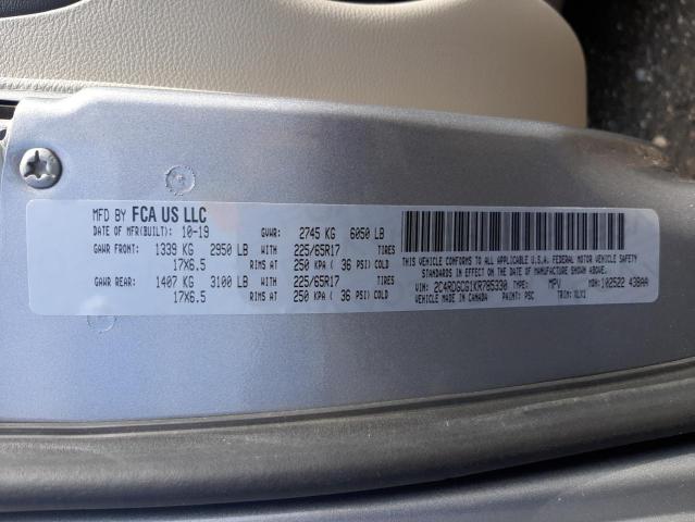 Photo 10 from auction – 2019 DODGE GRAND CARA with VIN 2C4RDGCG1KR785330