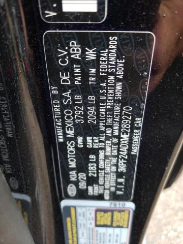 Photo 10 from auction – 2021 KIA FORTE FE with VIN 3KPF24ADXME289270