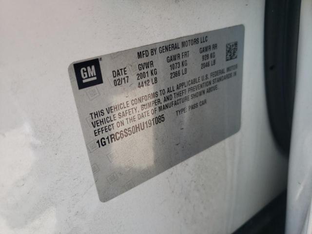 Photo 10 from auction – 2017 CHEVROLET VOLT LT with VIN 1G1RC6S50HU191085