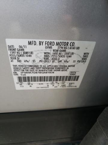 Photo 10 from auction – 2011 FORD EXPLORER X with VIN 1FMHK7D87BGA81834