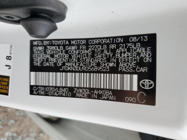 Photo 10 from auction – 2013 TOYOTA PRIUS with VIN JTDKN3DU9D5689523