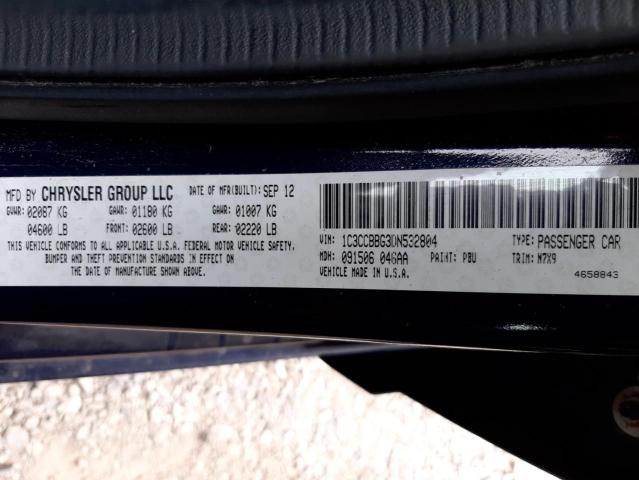 Photo 10 from auction – 2013 CHRYSLER 200 TOURIN with VIN 1C3CCBBG3DN532804