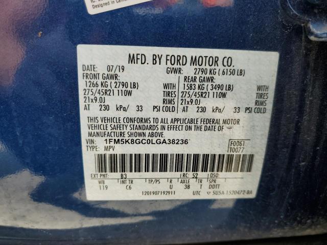 Photo 10 from auction – 2020 FORD EXPLORER S with VIN 1FM5K8GC0LGA38236