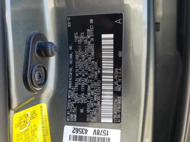 Photo 10 from auction – 2012 TOYOTA SIENNA LE with VIN 5TDKK3DC1CS241933