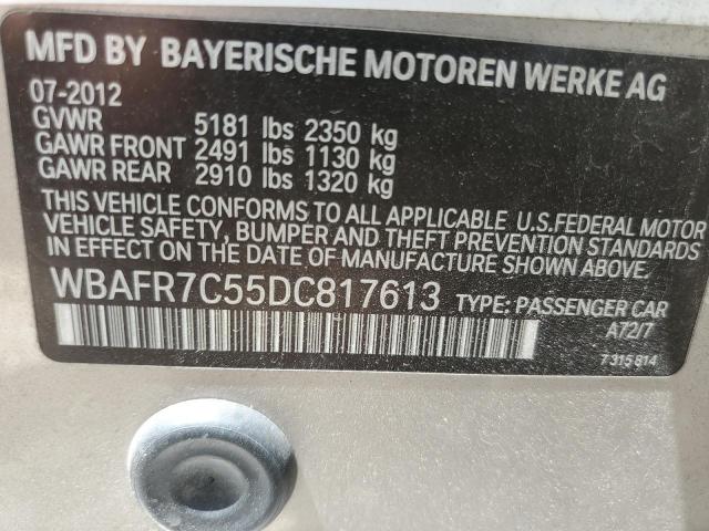 Photo 10 from auction – 2013 BMW 535 I with VIN WBAFR7C55DC817613