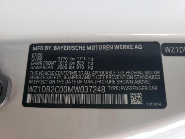 Photo 10 from auction – 2021 TOYOTA SUPRA with VIN WZ1DB2C00MW037248