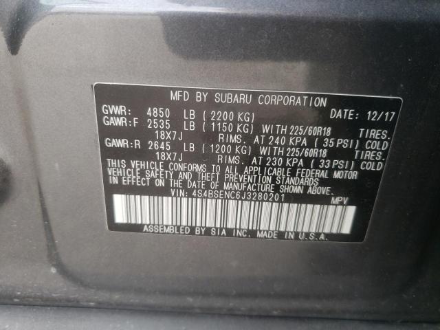 Photo 10 from auction – 2018 SUBARU OUTBACK 3. with VIN 4S4BSENC6J3280201