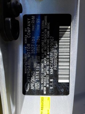 Photo 10 from auction – 2015 HYUNDAI ACCENT GLS with VIN KMHCT4AE3FU929067