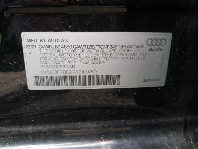 Photo 10 from auction – 2007 AUDI A4 2.0T QU with VIN WAUDF78E27A245490