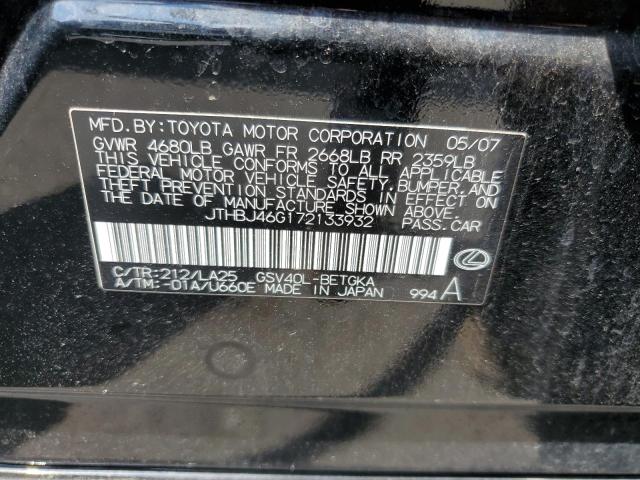 Photo 10 from auction – 2007 LEXUS ES 350 with VIN JTHBJ46G172133932