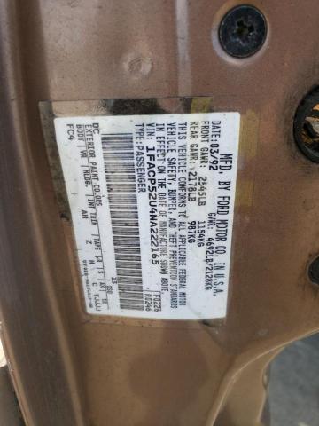 Photo 10 from auction – 1992 FORD TAURUS GL with VIN 1FACP52U4NA222165