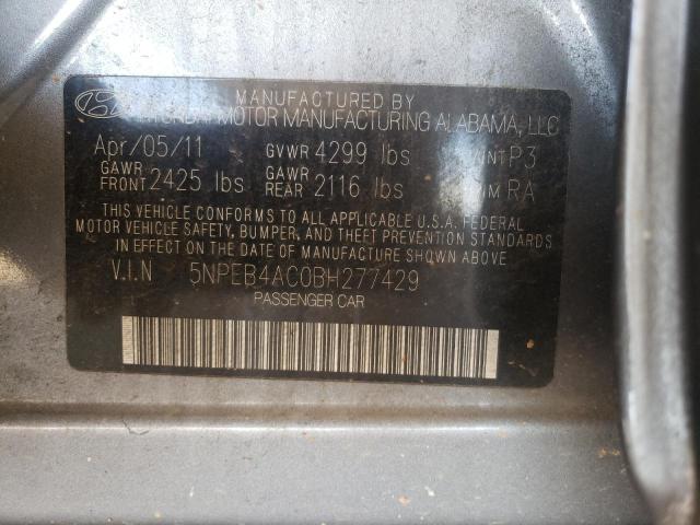 Photo 10 from auction – 2011 HYUNDAI SONATA GLS with VIN 5NPEB4AC0BH277429