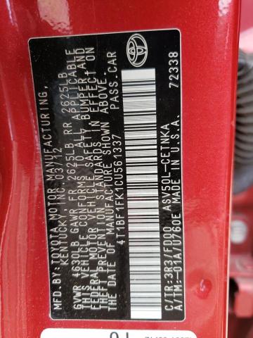 Photo 10 from auction – 2012 TOYOTA CAMRY BASE with VIN 4T1BF1FK1CU561337
