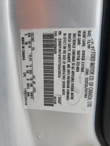 Photo 10 from auction – 2000 MERCURY GRAND MARQ with VIN 2MEFM74W5YX663856