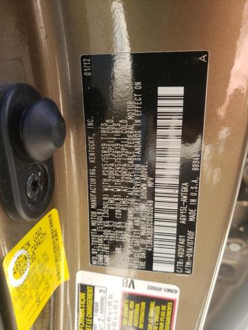 Photo 10 from auction – 2012 TOYOTA VENZA LE with VIN 4T3BA3BB3CU030048