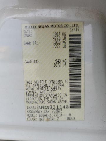 Photo 10 from auction – 2016 NISSAN ALTIMA 2.5 with VIN 1N4AL3AP8GN321148
