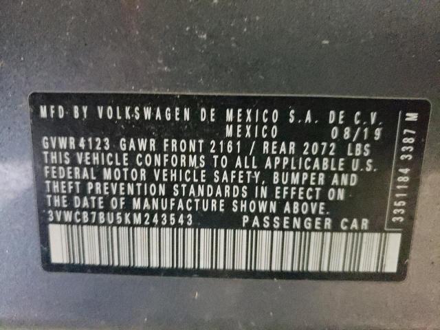 Photo 10 from auction – 2019 VOLKSWAGEN JETTA S with VIN 3VWCB7BU5KM243543